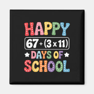 100 Tage Schule Mathe-Gleichung Groovy 67 Meme Te Magnet