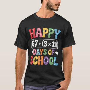 100 Tage Schule Mathe-Gleichung Groovy 67 Meme Te T-Shirt