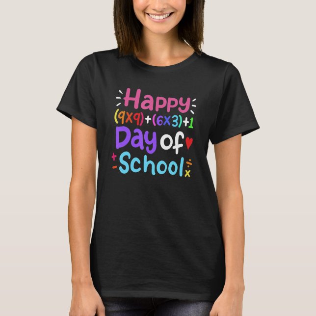 100 Tage Schule Mathe Lehrer Student T-Shirt (Vorderseite)
