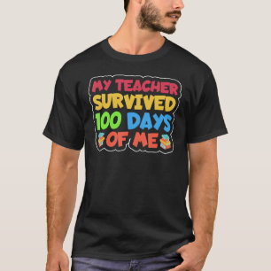 100 Tage Schule Mein Lehrer überlebte 100 Tage lan T-Shirt