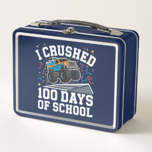 100-Tage-Schule-Monstertruck 100. Tag Schule Metall Brotdose