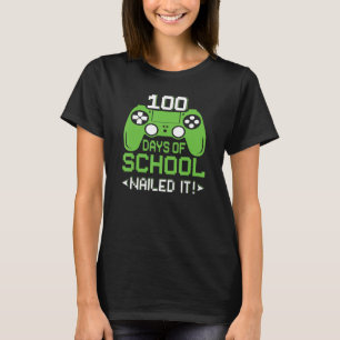 100 Tage Schule nagelte es Videospiel Kindergart T-Shirt