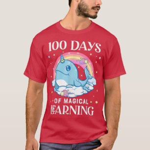 100 Tage Schule Narwhal Unicorn Mädchen 100. Tag T-Shirt