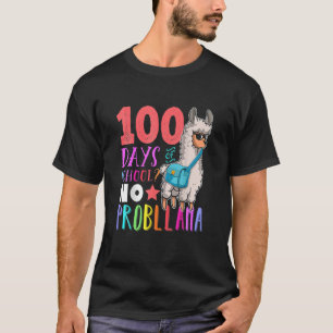 100 Tage Schule Nr. Probllama Llama glücklich 100. T-Shirt