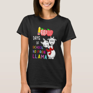100 Tage Schule Nr. Probllama Llama Lehrer Stu T-Shirt