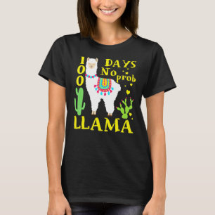 100 Tage Schule Nr. Probllama Llama Lehrer Stu T-Shirt