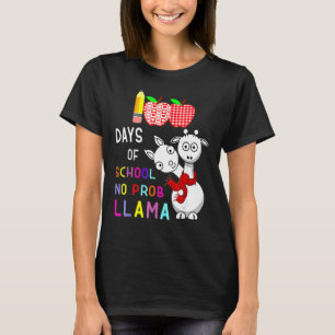 100 Tage Schule Nr. Probllama Llama Lehrer Stu T-Shirt