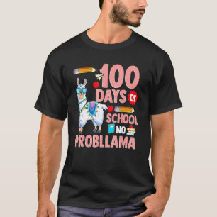 100 Tage Schule Nr. Probllama Llama Lehrer Stu T-Shirt