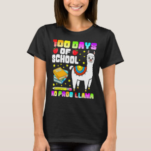 100 Tage Schule Nr. Probllama Llama Lehrer Stu T-Shirt
