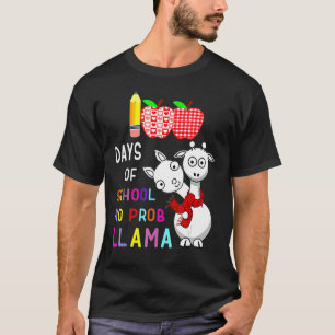 100 Tage Schule Nr. Probllama Llama Lehrer Stu T-Shirt