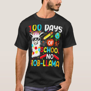 100 Tage Schule Nr. Probllama Llama Lehrer Stu T-Shirt