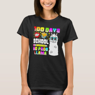 100 Tage Schule Nr. Probllama Llama Lehrer Stu T-Shirt