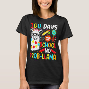 100 Tage Schule Nr. Probllama Llama Lehrer Stu T-Shirt
