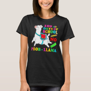 100 Tage Schule Nr. Probllama Llama Lehrer Stu T-Shirt