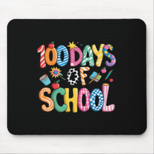 100 Tage Schule Preppy Coquette Schleife 100 Tage Mousepad