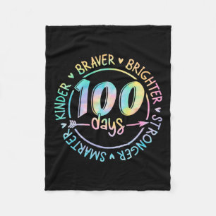 100 Tage Schule schlauer Kinder stärker Brighte Fleecedecke