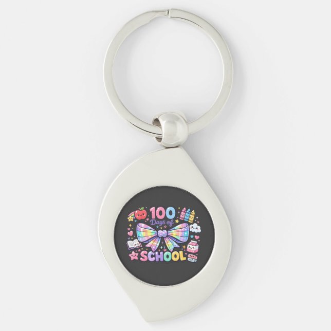 100 Tage Schule  Schlüsselanhänger (Vorderseite)