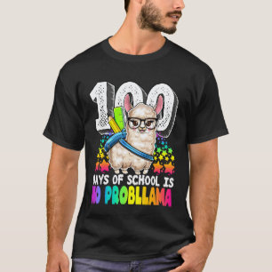 100 Tage Schule sind kein Problem Lama Lehrer T-Shirt