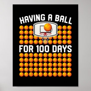 100 Tage Schule Sketll 100. Tag Lehrer Jungen  Poster