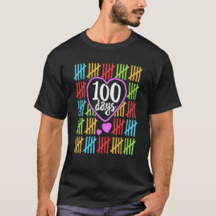 100 Tage Schule T Für Lehrer Frauen Zählen 2 T-Shirt