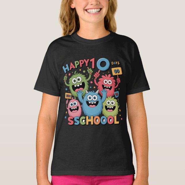 100 Tage Schule T-Shirt feiern (Vorderseite)