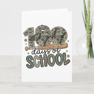 100 Tage Schule Tarn Baseball Lehrer Karte