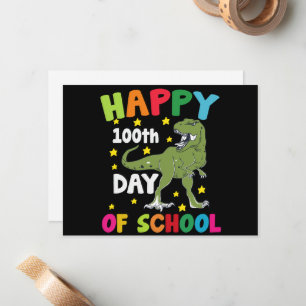 100 Tage Schule Trex 100. Tag der Schule  Mitteilungskarte