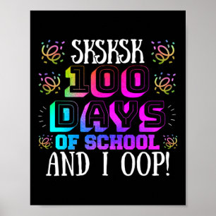 100 Tage Schule und ich arbeiten an einem farbenfr Poster