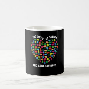 100 Tage Schule Und Immer Noch Drin Autismus-Puzzl Kaffeetasse