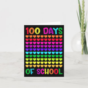 100 Tage Schule und immer noch lieben es Herzen 10 Karte