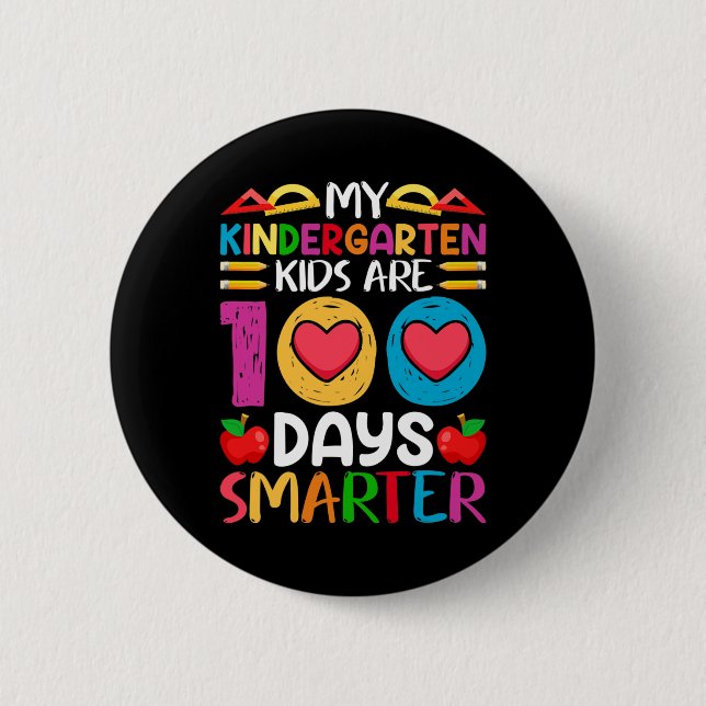 100 Tage Schule und Kindergarten Button (Vorderseite)