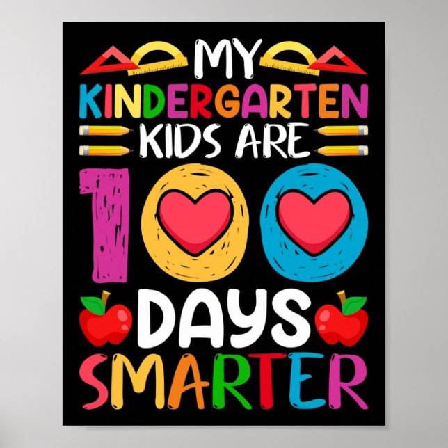 100 Tage Schule und Kindergarten Poster (Vorne)