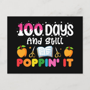 100 Tage Schule und noch nicht fertig Postkarte