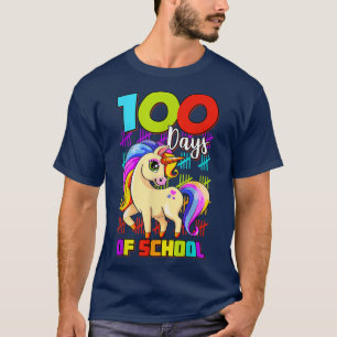 100 Tage Schule Unicorn Lover Boys Mädchen 100 Da T-Shirt