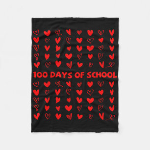 100 Tage Schule Valentinsherz Liebe 100. Tag O Fleecedecke