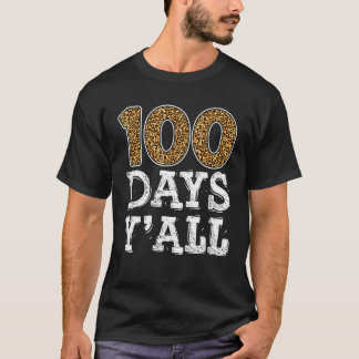 100 Tage Schule Y’all Leopard Lehrer Boy Girl T-Shirt