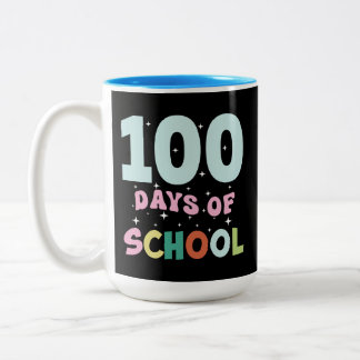 100 Tage Schule Zurück zur Schule Zweifarbige Tasse