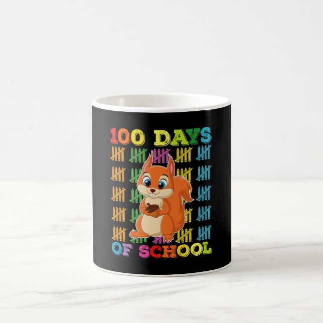 100 Tage Schuleichhörnchenlehrer Kaffeetasse (Mittel)