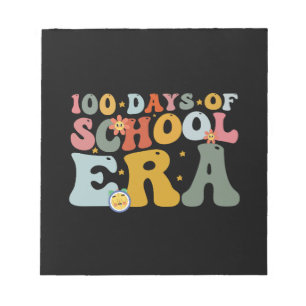 100 Tage Schulerlebnis Groovy Lehrer Kinder Notizblock