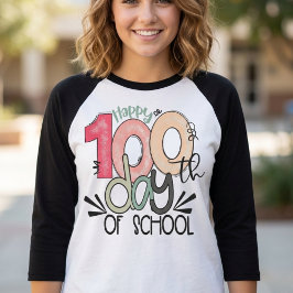 100 Tage Schulfeier Basic Sleeve Raglan T-Shirt