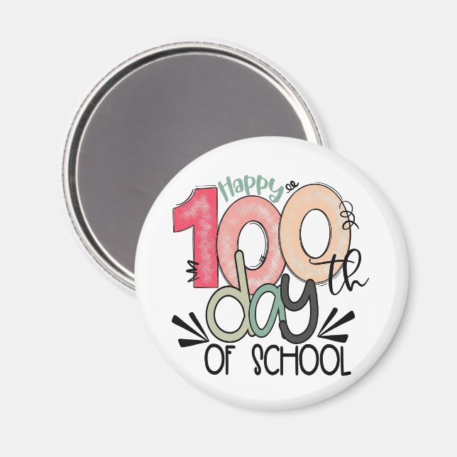 100 Tage Schulfeier  Magnet (Vorderseite/Rückseite)