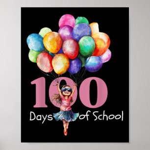 100 Tage Schulfeier Outfit Kinder, Mädchen Poster