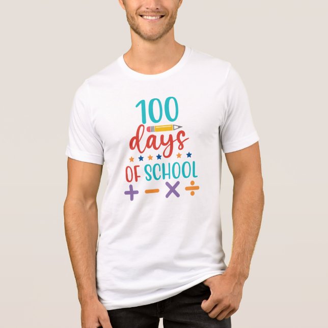100 Tage Schulfeier Tri-Blend Shirt (Vorderseite)