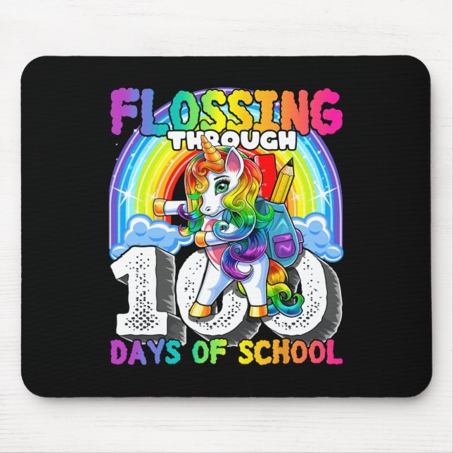 100 Tage Schulflossing Unico Mousepad (Vorne)