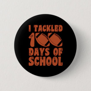100 Tage Schulfußball für Kinder Button