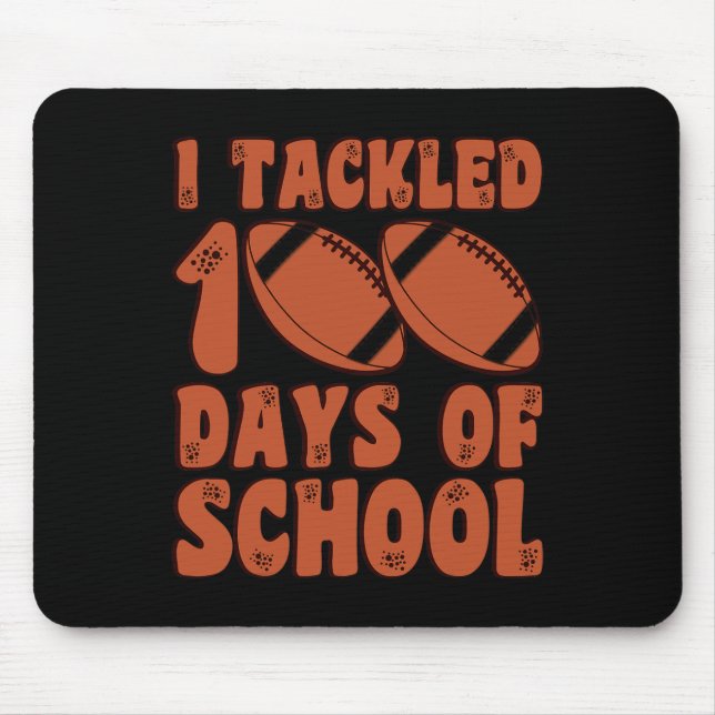100 Tage Schulfußball für Kinder Mousepad (Vorne)