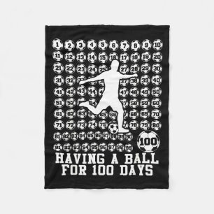 100 Tage Schulfußball Jungen 100. Schultag Fleecedecke