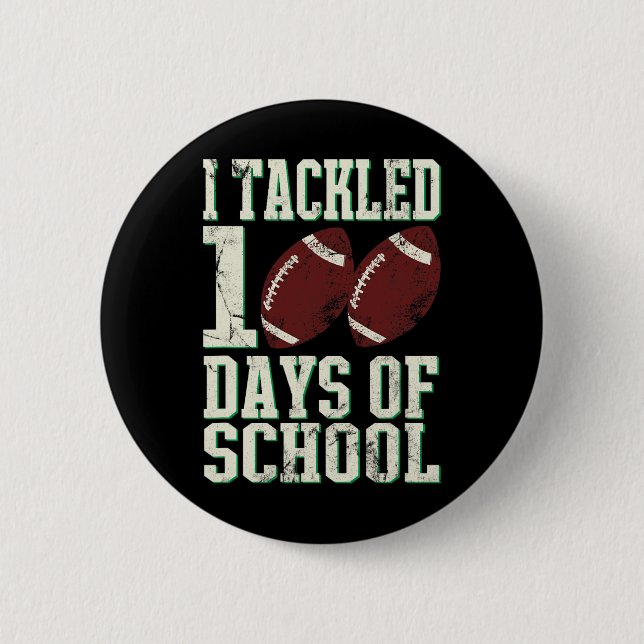 100 Tage Schulfußball-Sprichwort Button (Vorderseite)