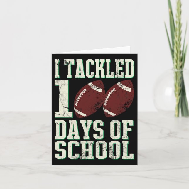 100 Tage Schulfußball-Sprichwort Karte (Vorderseite)