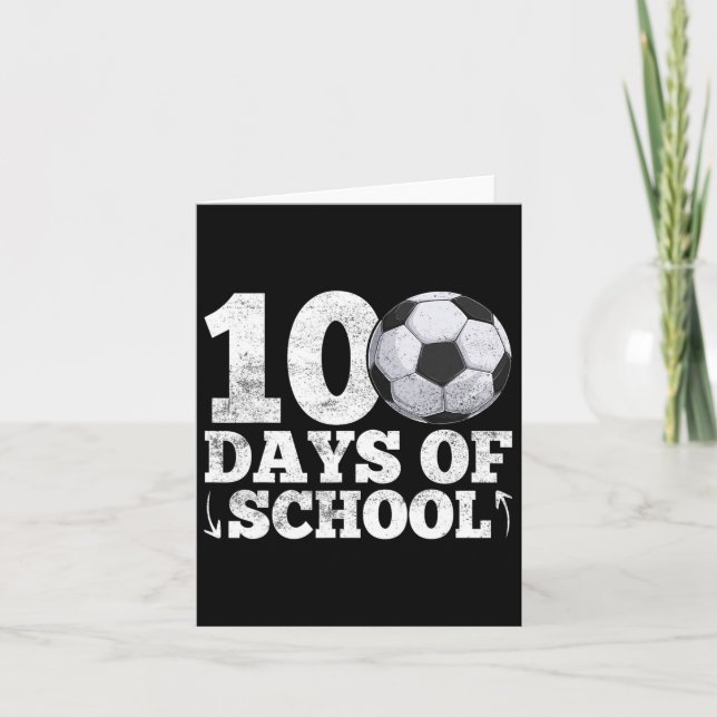 100 Tage Schulfußballspielerin Lehrerin Schülerin  Karte (Vorderseite)